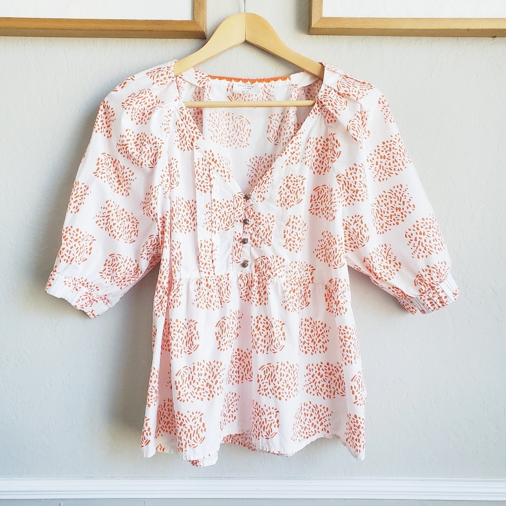 Anthropology Moglea Poplin Blouse - Women's  Size Small